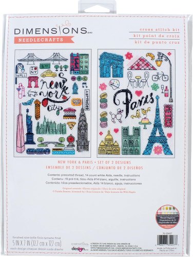 (image for) New York & Paris Counted Cross Stitch Kit